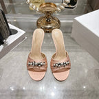 CD 26 High-Heeled Mules 85mm Pearl Light Pink Leather 592248