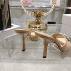 CD 26 High-Heeled Mules 85mm Pearl Beige Patent Leather 592250