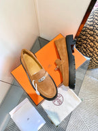 HM Icone Loafer Caramel Suede  963168