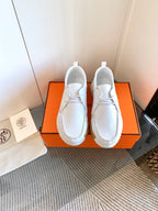 HM Increase Sneaker In White Cowhide 993282