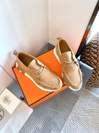 HM Increase Sneaker In Dark Beige Suede 993284