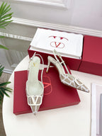 Vlogo Signature Slingback Pump White Toile Iconographe Raffia