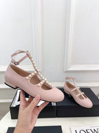 CC Mary Jane 10mm In Light Pink With Small Pearls Lambskin 948760