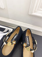 CC High Mary Janes 55mm Black Wool Tweed And Fabric 948815