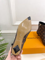 LV Stellar Ankle Boot 40mm Dark Brown Monogram Calfskin