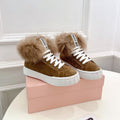 Miu Ankle Boots Tawny Wool