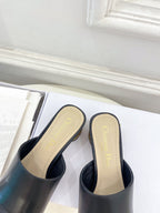 CD Icon Heeled Slide 40mm Black Calfskin