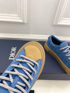 CD B33 Sneaker 30mm In Blue Monogram Denim Fabric 988199