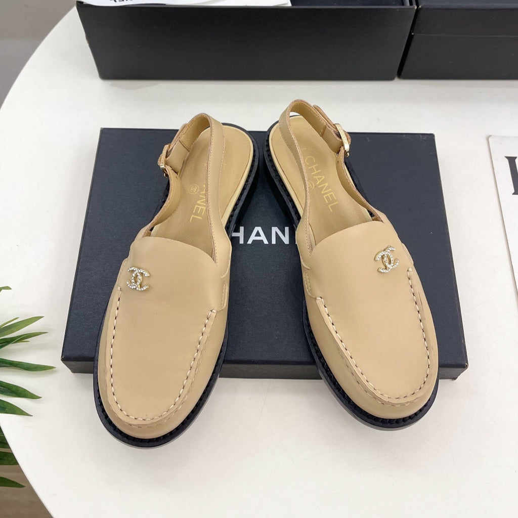 CC 25S Slingback Loafer Beiege Calfskin