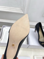 CD 25 Pump High Heels Black Calfskin 307420