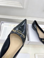 CD 25 Pump Flat Black Patent Leather 307412