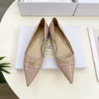 CD 25 Pump Flat Pink Nude Patent Leather 307414