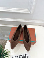 LP 26SS Ballet Flats Brown Suede 587576