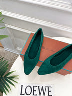 LP 26SS Ballet Flats Teal Green Suede 587578