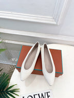 LP 26SS Ballet Flats White Snakeskin 587580