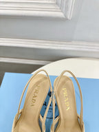 PRA 26S Pointed-Toe Slingback 75 Beige Mesh Sheepskin 631963