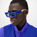 RECTANGLE SUNGLASSES 575847 IN BLUE MIX MULTICOLOR ACETATE