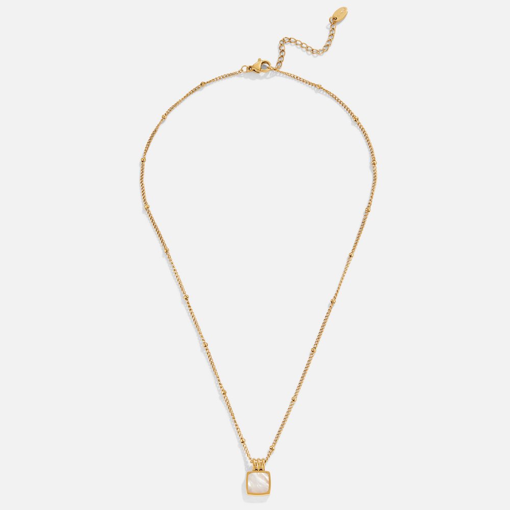 Lucia White Shell Pendant Necklace - Beautiful Earth Boutique