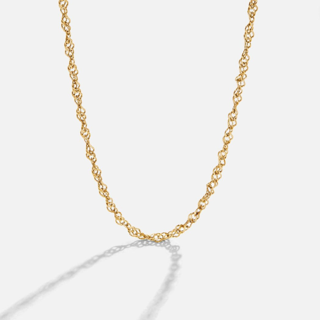 Mila Twist Gold Chain Necklace - Beautiful Earth Boutique