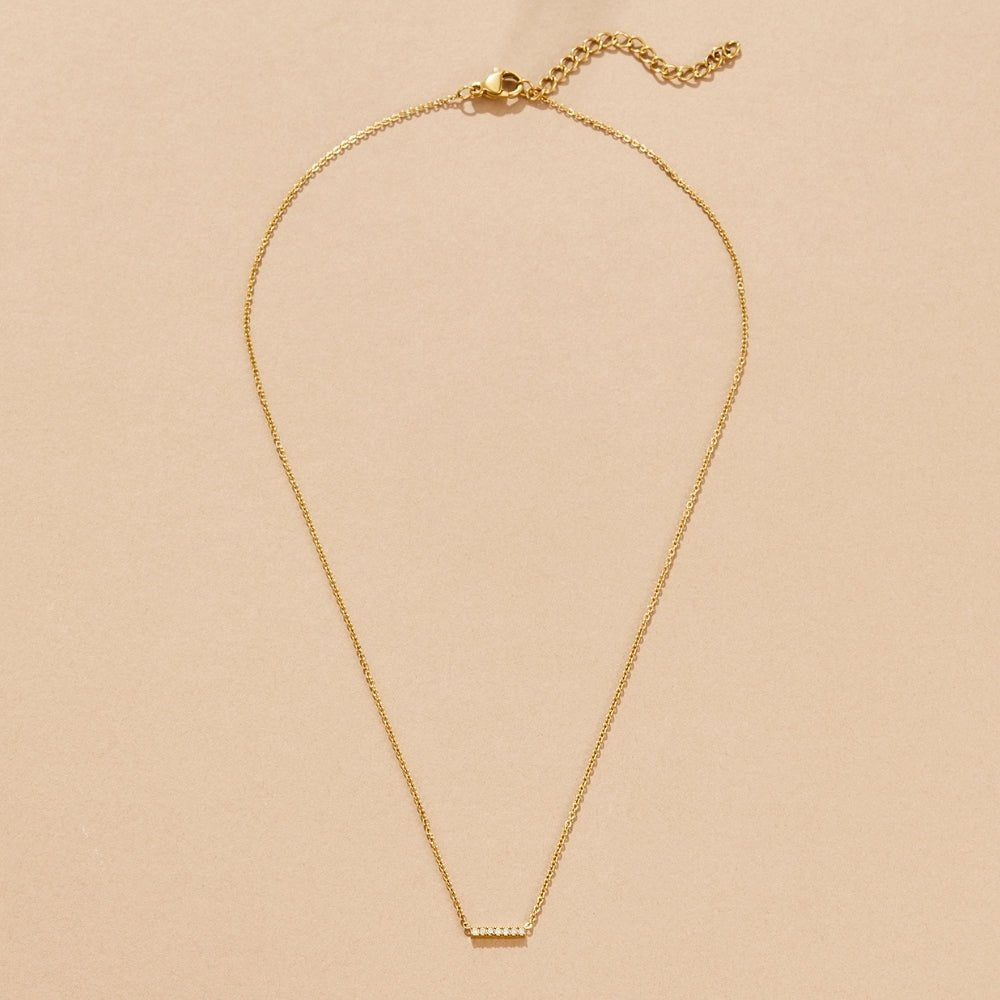 Missy Crystal Bar Pendant Necklace - Beautiful Earth Boutique