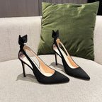 Aquazzura Bow Tie Pump Black Suede