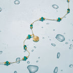 Nerissa Gold Shell & Green Bead Necklace - Beautiful Earth Boutique
