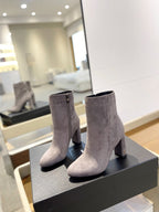 SL HONORÃ‰ BOOTIES GRAY SUEDE