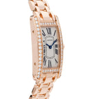 Cartier Tank Americaine Rose Gold Diamond Quartz Watch