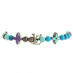 LV BEADS BRACELET CORD RESIN METAL MULTICOLOR