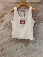 Miu Hand-beaded camisole