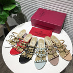 Valentino Rockstud Slide Sandal Leather 239516