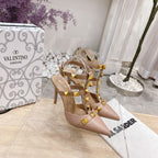 Valentino Rockstud Caged Pump 95mm Sheepskin 239531