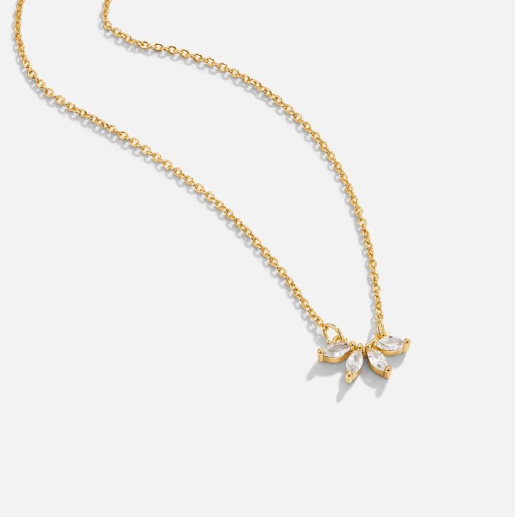 Tiffany Crystal Leaf Pendant Necklace - Beautiful Earth Boutique