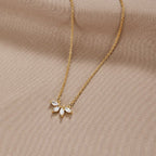 Tiffany Crystal Leaf Pendant Necklace - Beautiful Earth Boutique