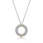 EDGE DIAMOND GOLD SILVER NECKLACE