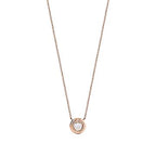 DIAMOND AND MOTHER PEARL CIRCLE NECKLACE PENDANT