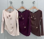 Miu Miu Long-sleeved Base T-shirt Cotton 204818