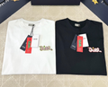 CD 25 Snake-shaped Letter Embroidered Short Sleeves T-shirt Cotton
