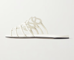 Loew Petal Anagram Leather Slides White