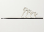 Loew Petal Anagram Leather Slides White