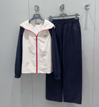 Prada 25 Set Navy Blue mix White Nylon Cotton 214264