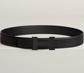 Hermès Constance Reversible Belt Black Calfskin With Black Buckle