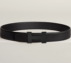 Hermès Constance Reversible Belt Black Calfskin With Black Buckle