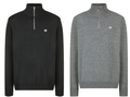 CELINE Embroidered Zipper Polo Sweater Wool Cotton