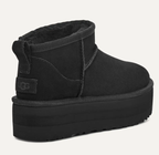 UGG Classic Ultra Mini Platform Boot Black Suede Rubber