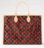 LV Monogram Cherry Pattern Bag Transparent Cowhide