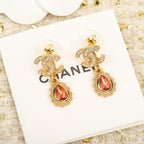DOUBLE C DIAMONDS TEARDROP EARRINGS