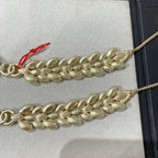 DOUBLE C SMALL FRAGRANT WHEAT EAR GOLD DIAMOND NECKLACE