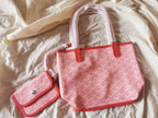 MINI HOBO BOHEME 38CM PINK CANVAS