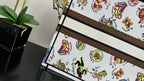 Large CD Book Tote 42cm White Multicolor Dragon Zodiac Embroidery